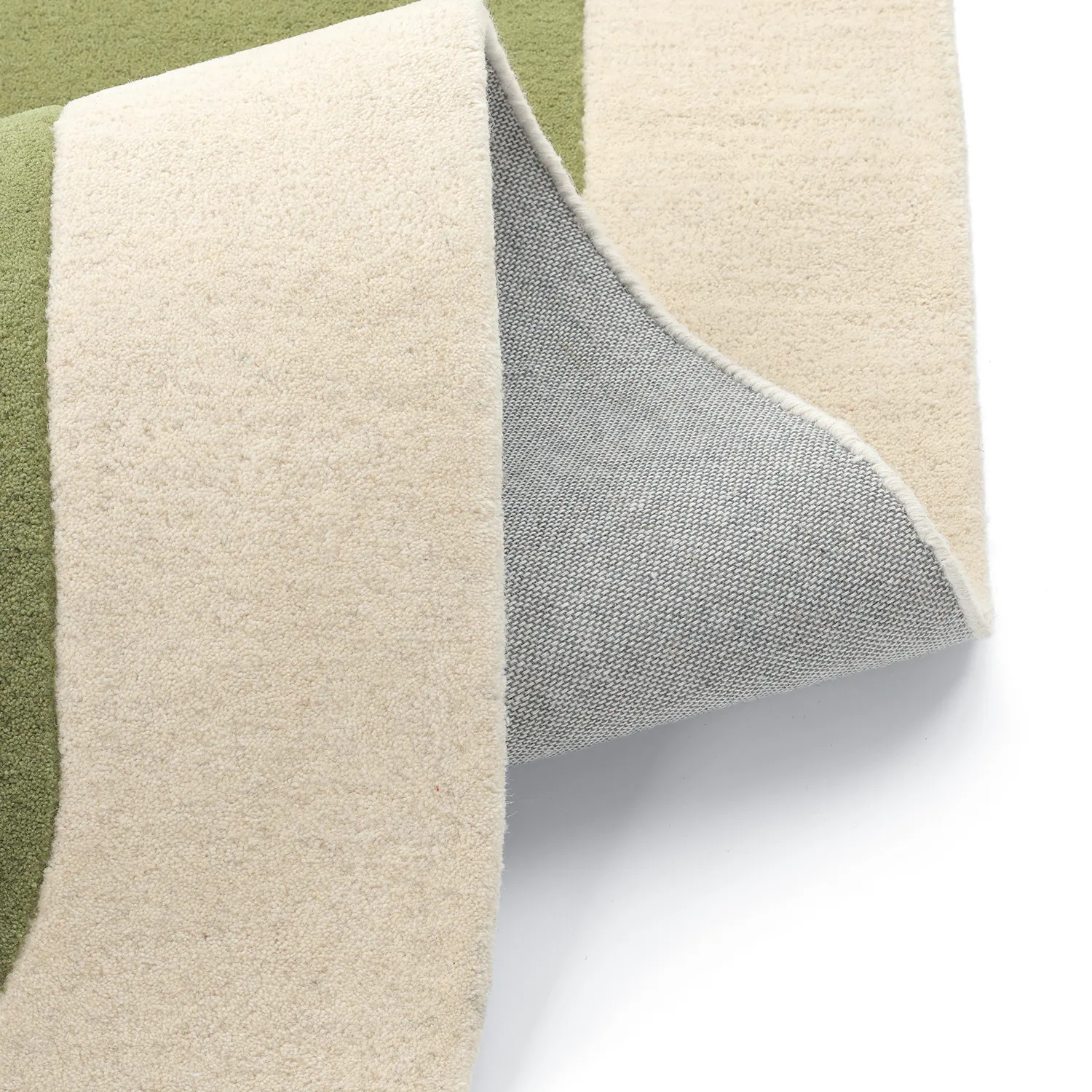 Dywan wełniany - Puri Hand Tufted Wool Premium (zielony/kremowy)
