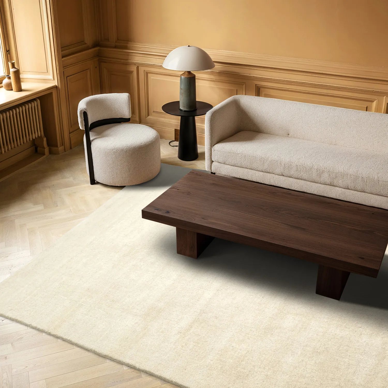 Dywan wełniany - Rozel Handloom Wool Premium (krem)