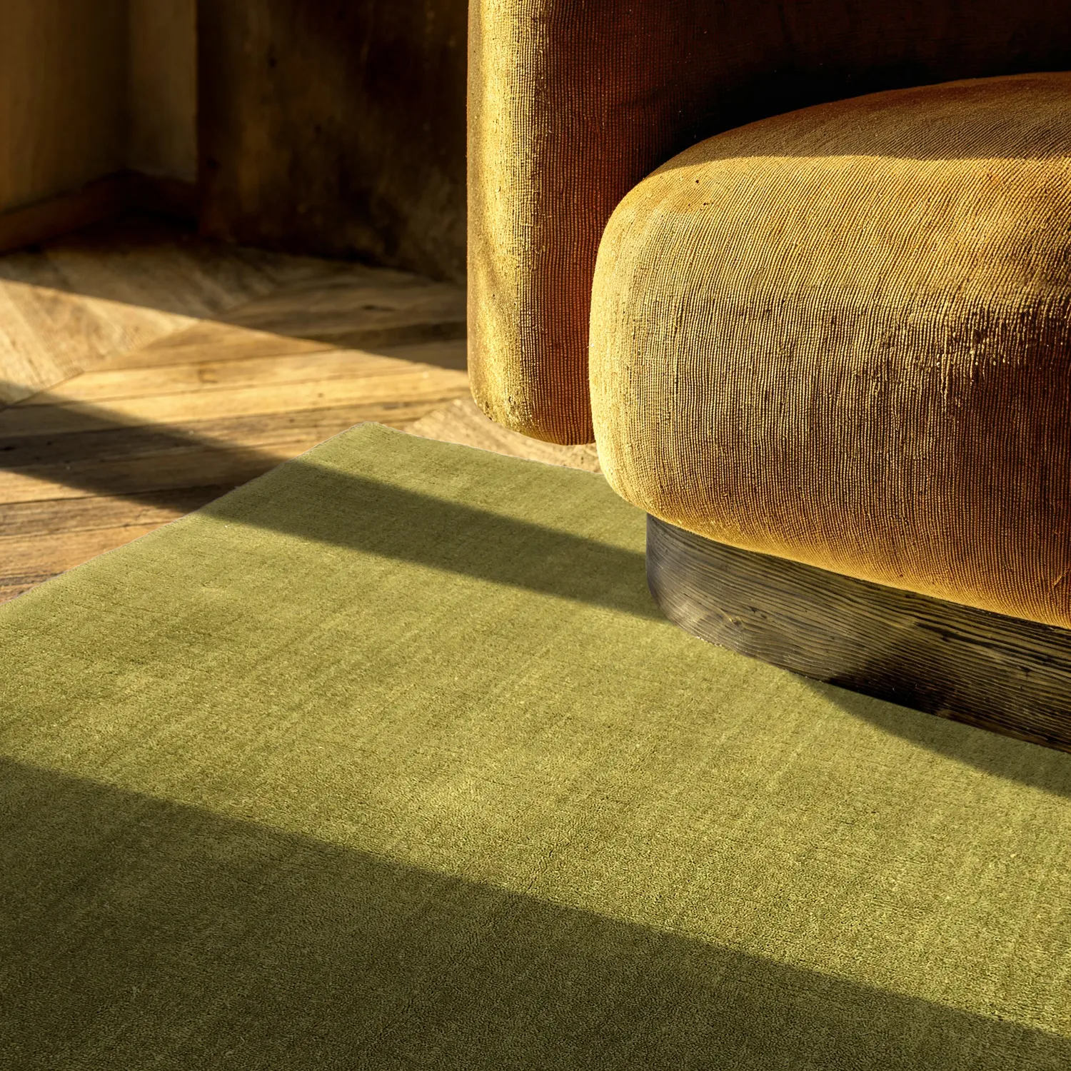 Dywan wełniany - Rozel Handloom Wool Premium (zieleń mchu)