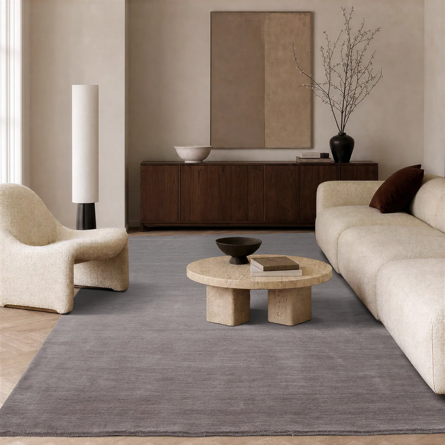 Dywan wełniany - Rozel Handloom Wool Premium (jasny taupe)