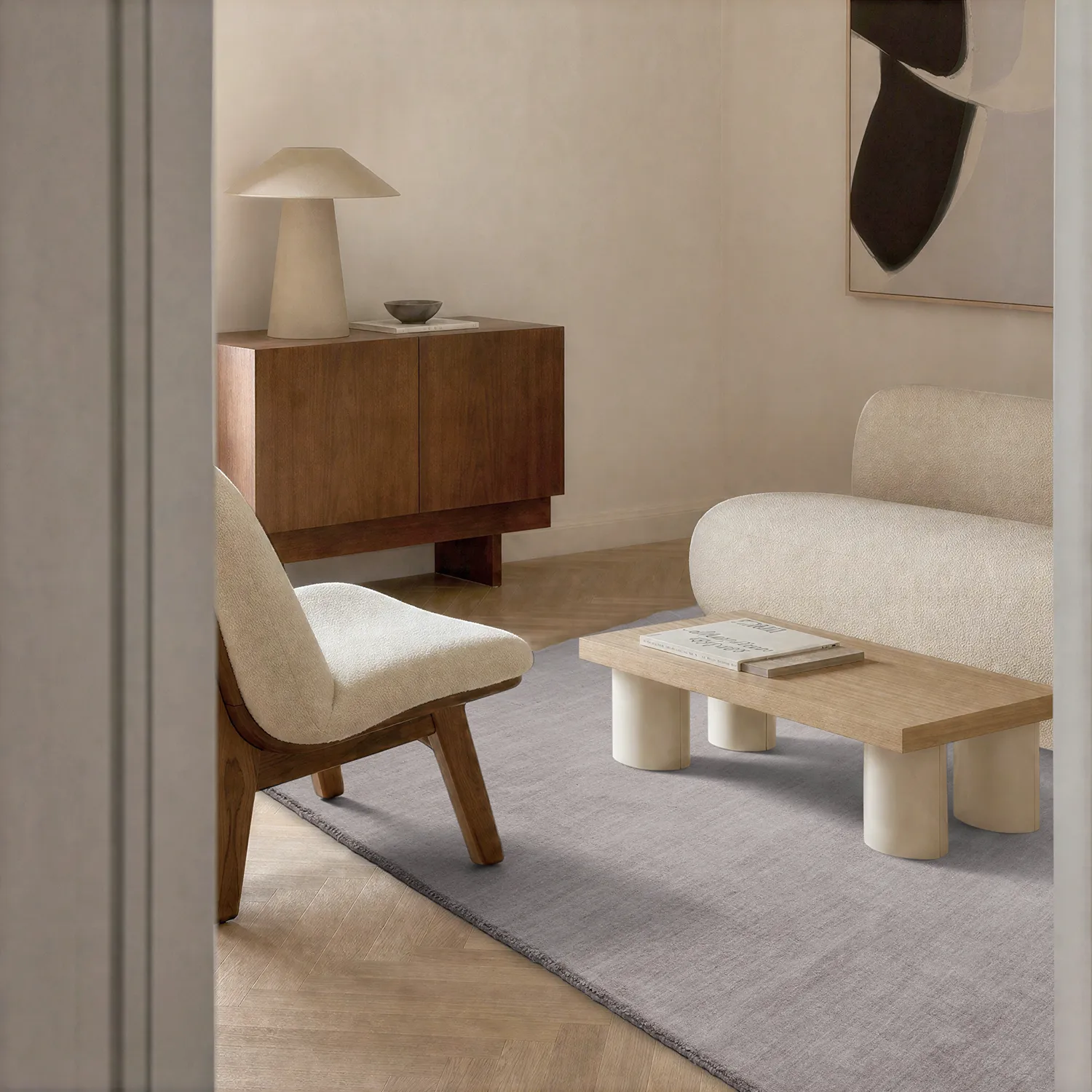 Dywan wełniany - Rozel Handloom Wool Premium (jasny taupe)