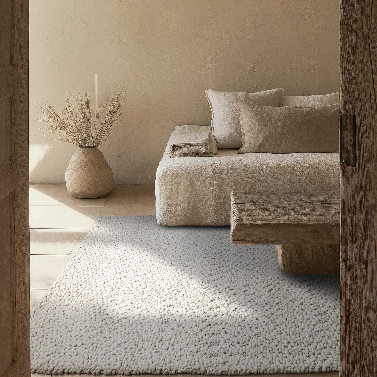 Dywan wełniany - Sala Irregular Wool Bubble (krem)