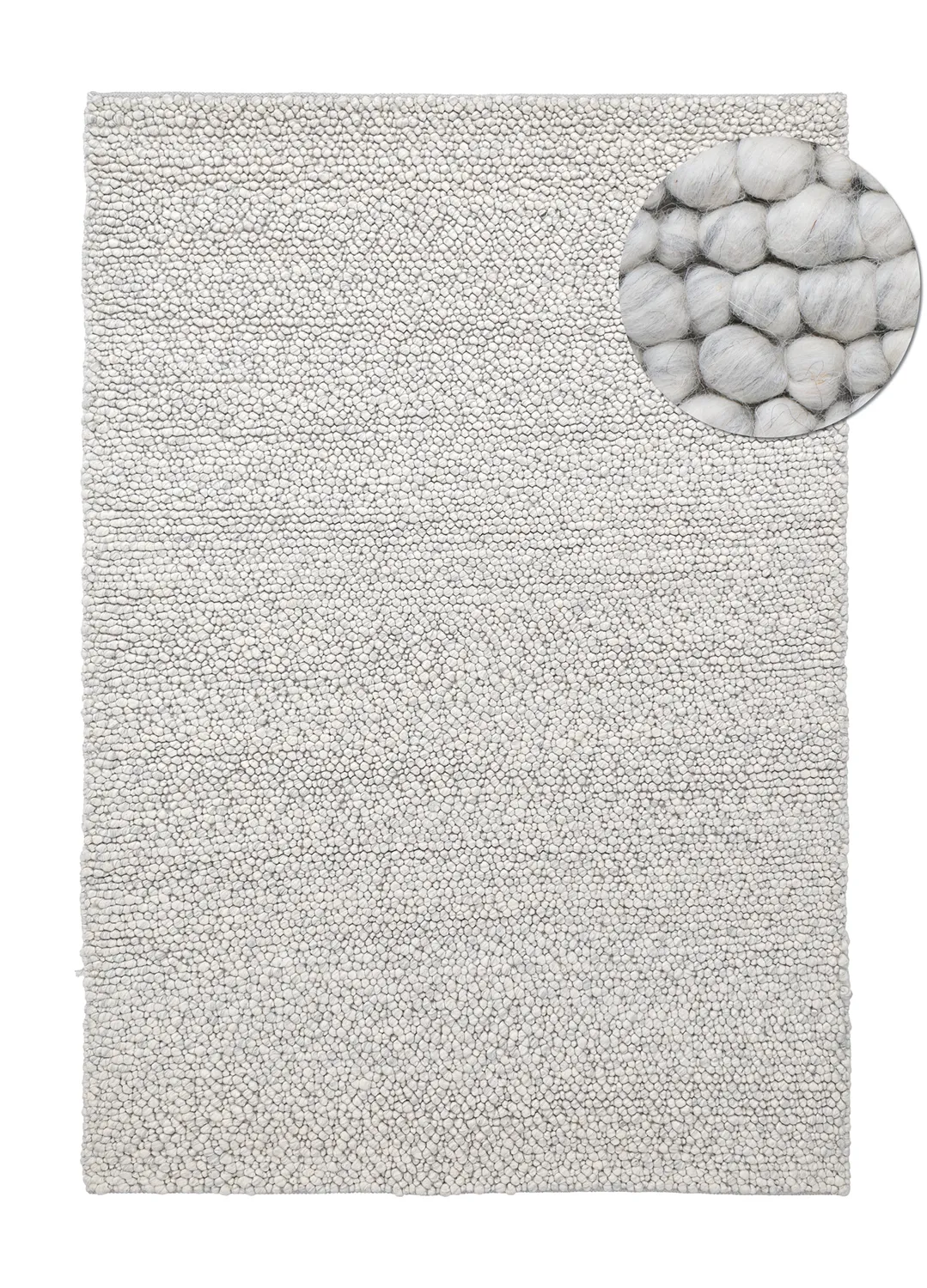 Dywan wełniany - Sala Irregular Wool Bubble (jasnoszary melanż)