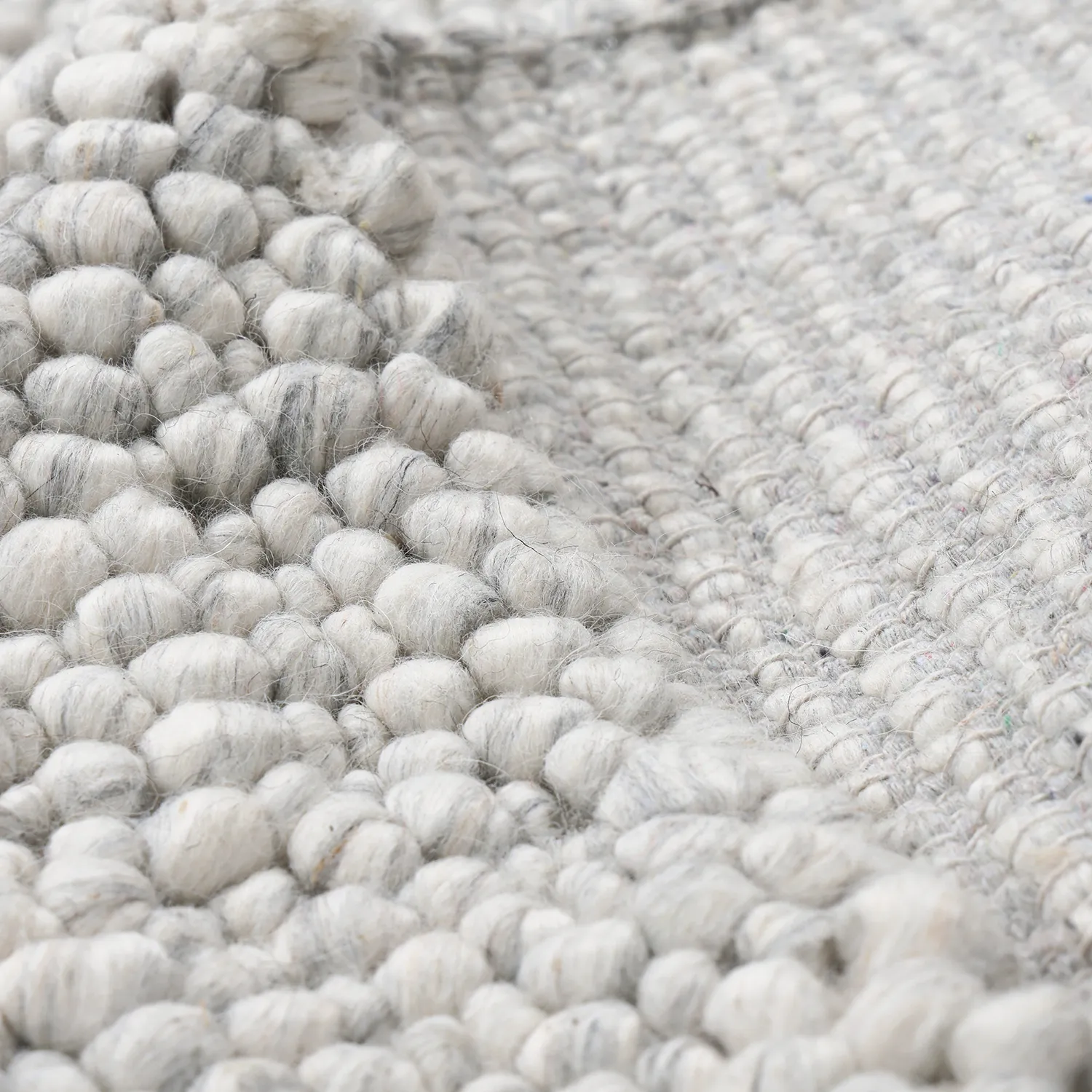 Dywan wełniany - Sala Irregular Wool Bubble (jasnoszary melanż)