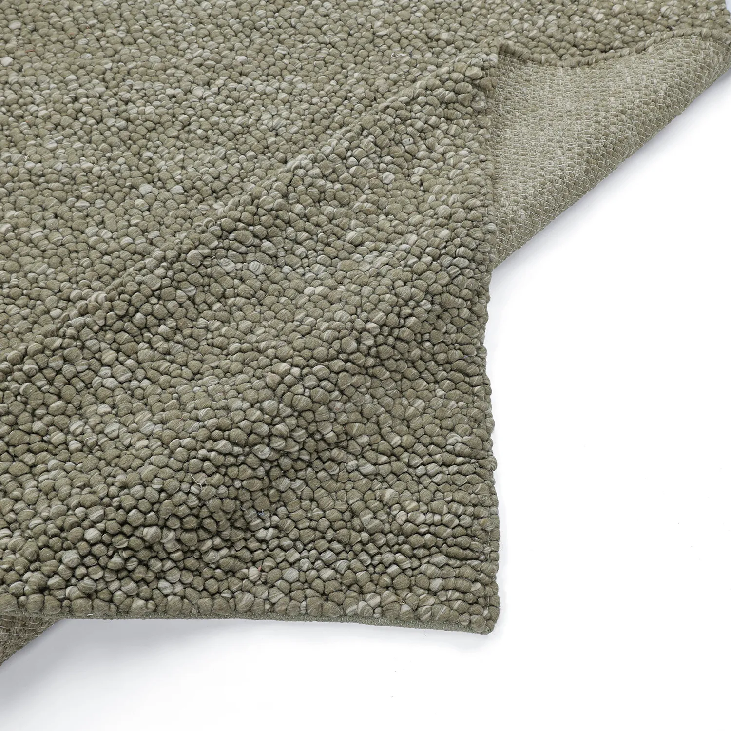 Dywan wełniany - Sala Irregular Wool Bubble (zieleni mchu/bieli melanż)