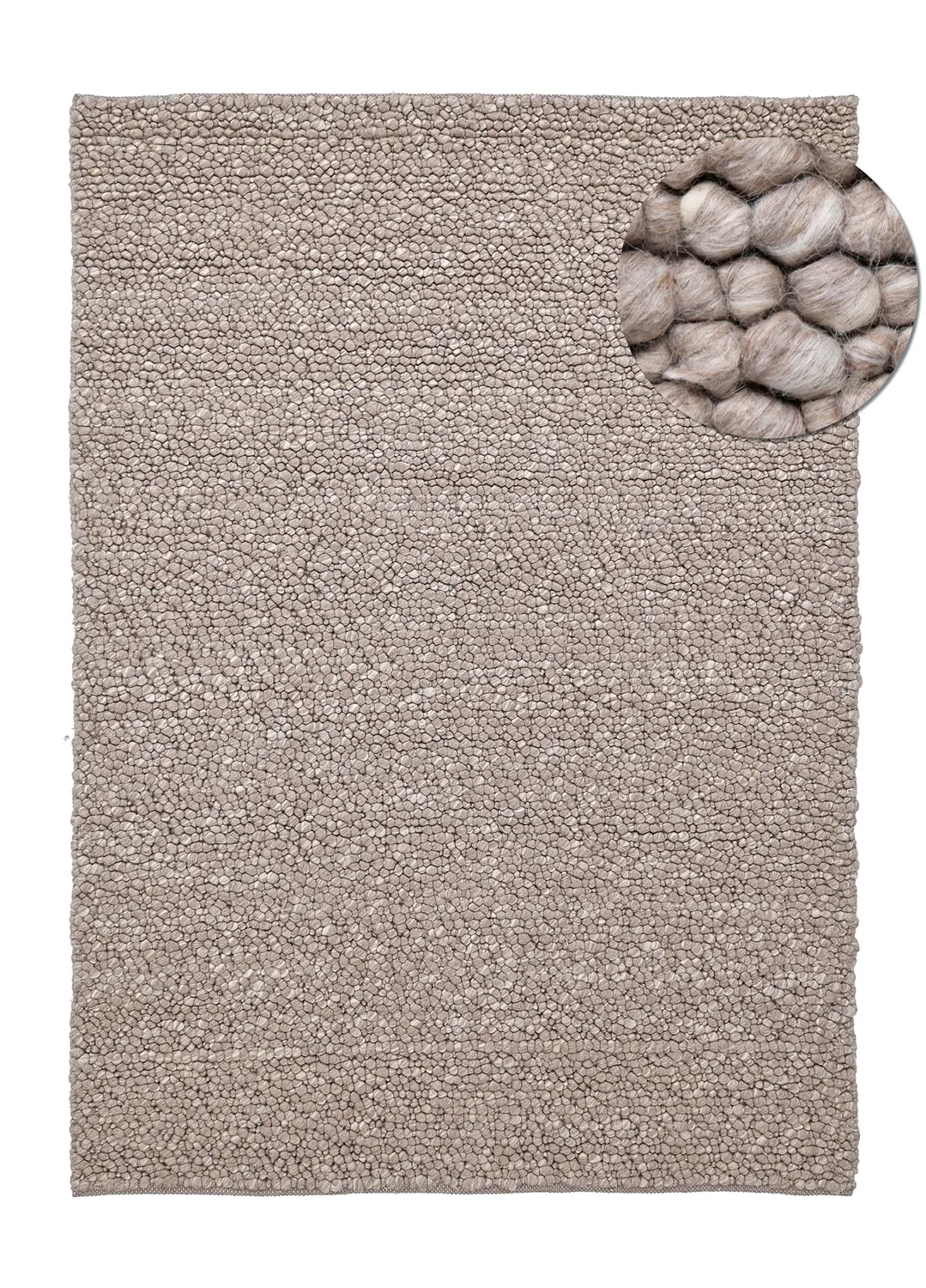 Dywan wełniany - Sala Irregular Wool Bubble (taupe/biały melanż)