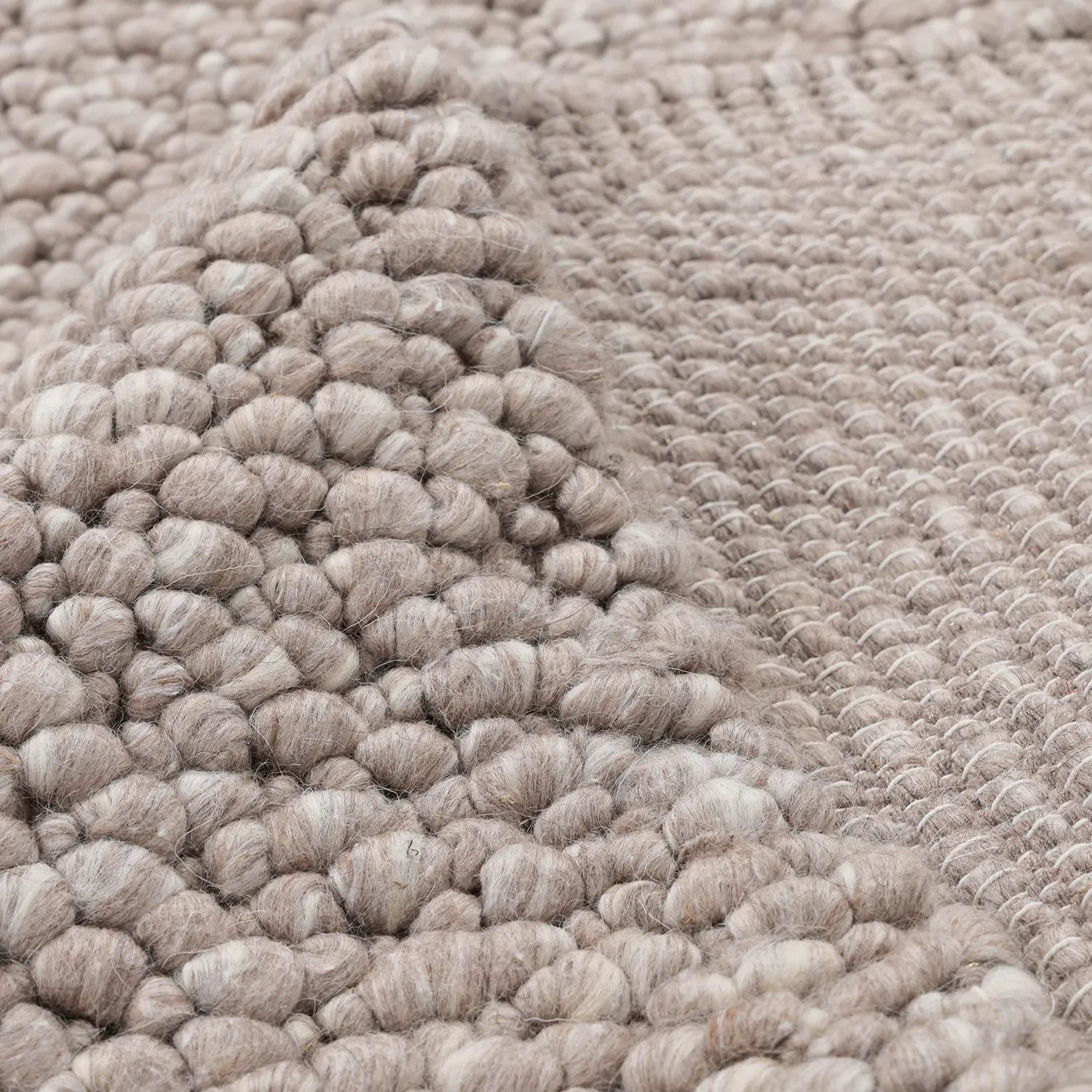 Dywan wełniany - Sala Irregular Wool Bubble (taupe/biały melanż)