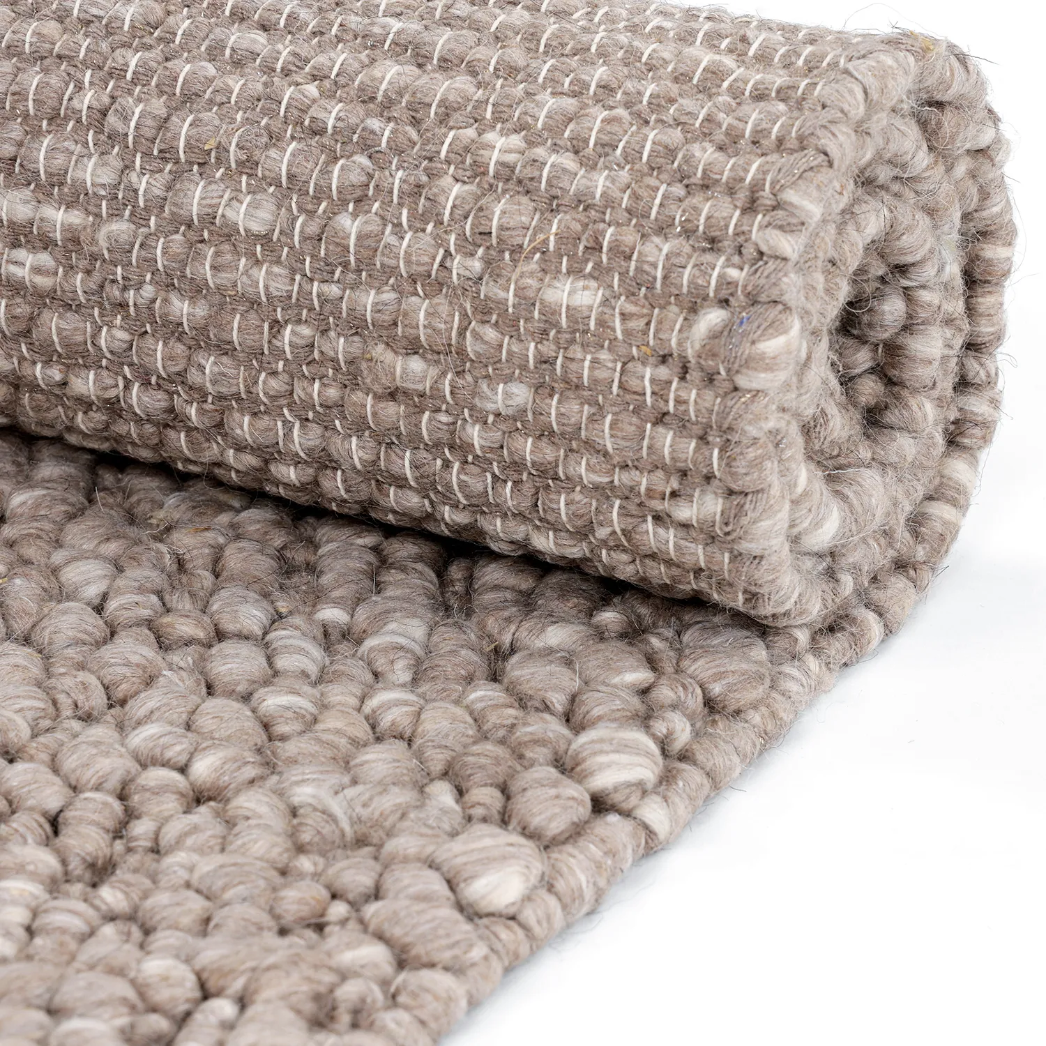 Dywan wełniany - Sala Irregular Wool Bubble (taupe/biały melanż)