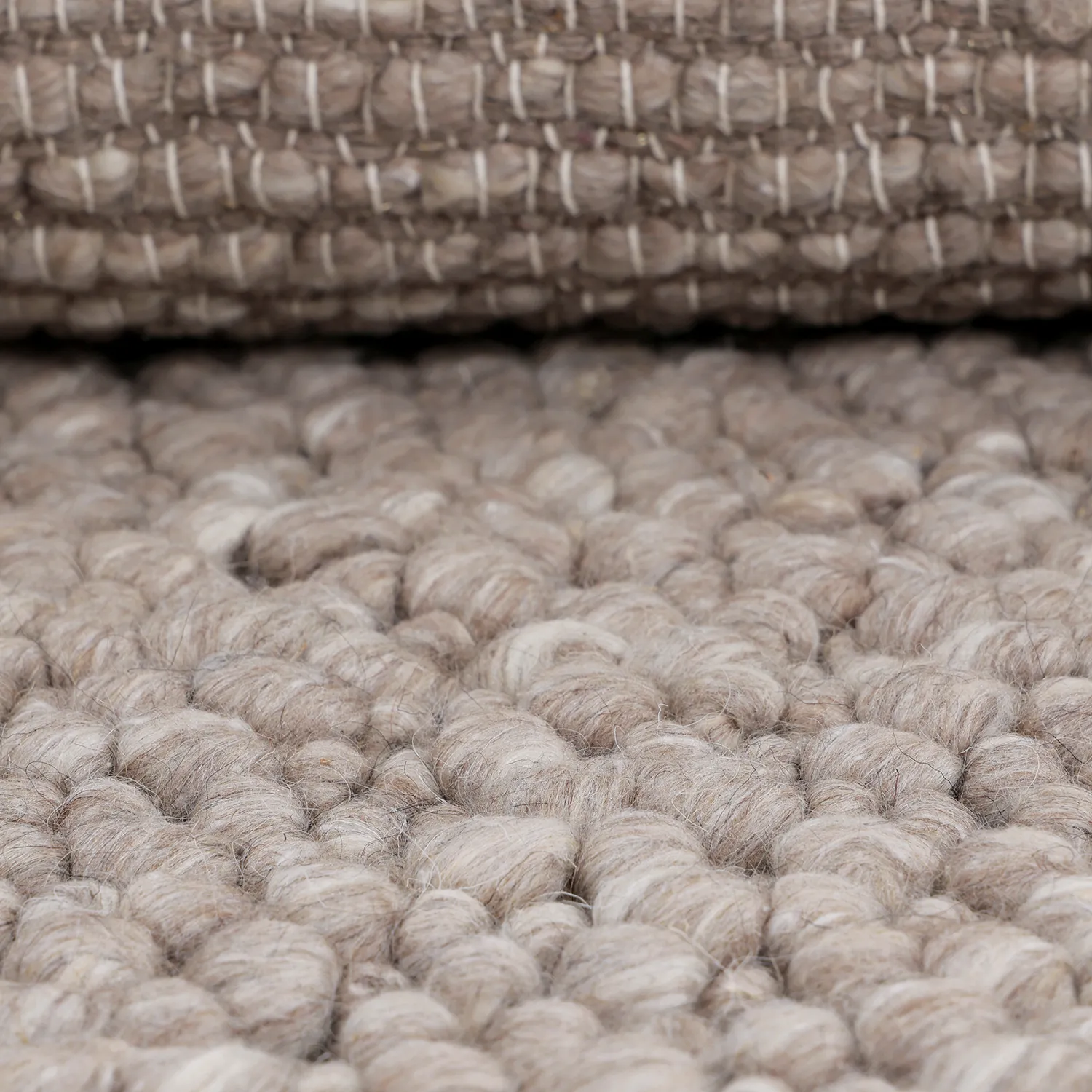 Dywan wełniany - Sala Irregular Wool Bubble (taupe/biały melanż)