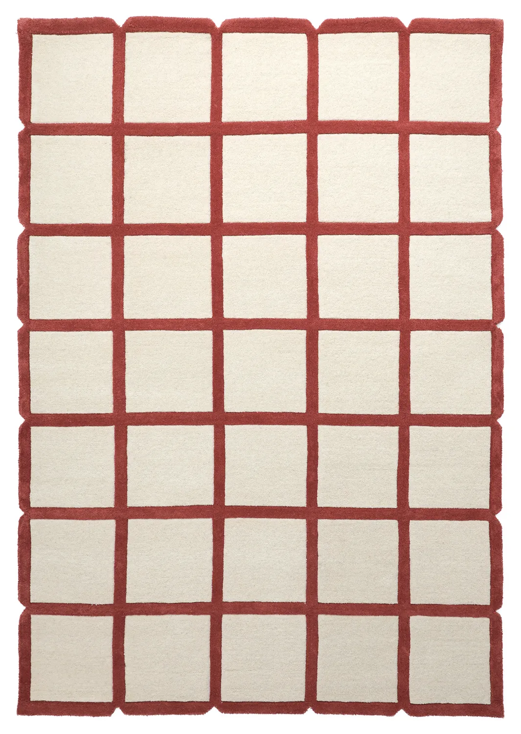 Dywan wełniany - Syl Hand Tufted Wool Premium (czerwony/biały)