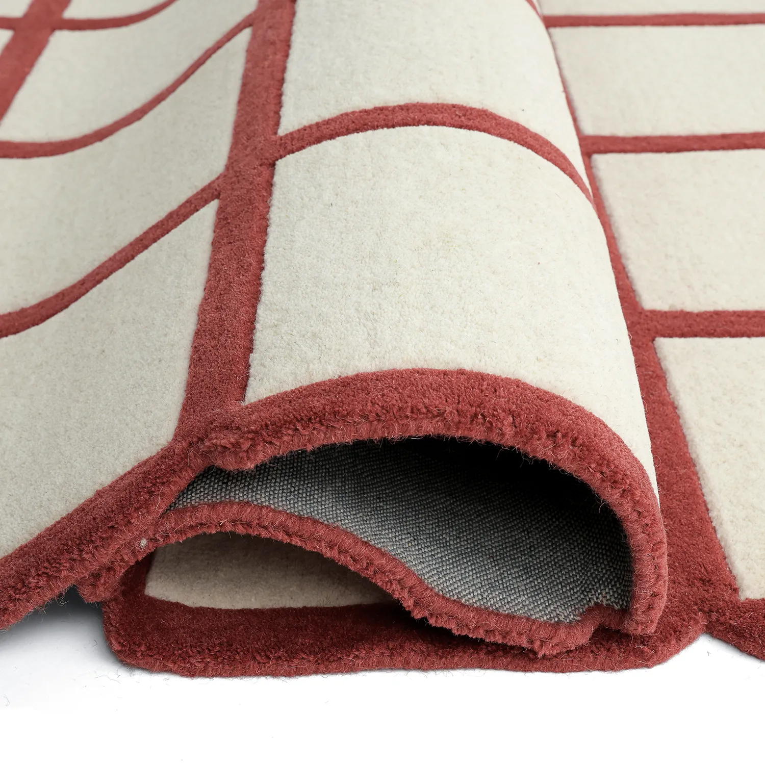 Dywan wełniany - Syl Hand Tufted Wool Premium (czerwony/biały)