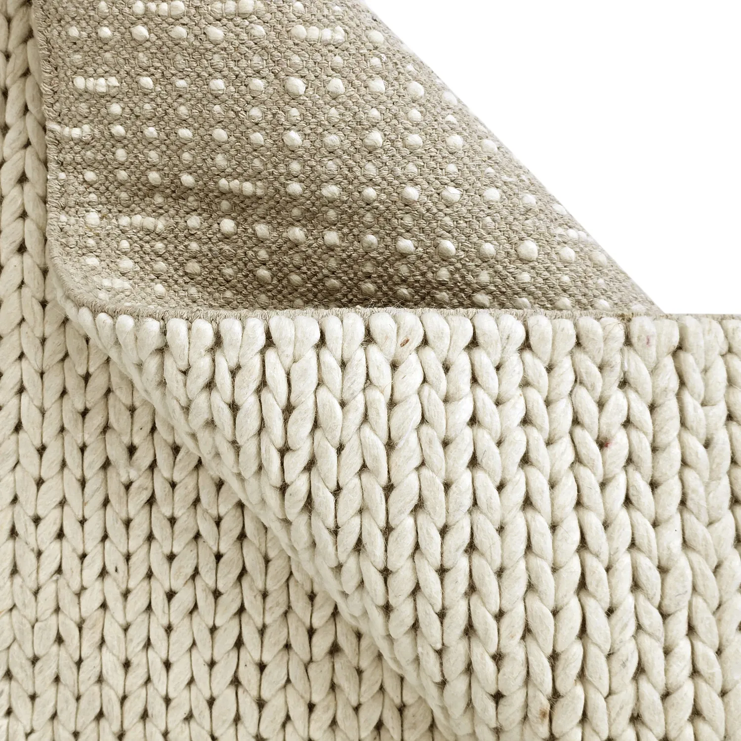 Dywan wełniany - Talvia Braided Wool (białawy)