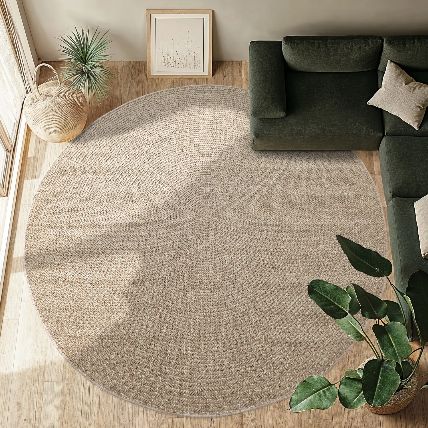 Okrągły dywan - Indoor/Outdoor Arlo (beżowy)