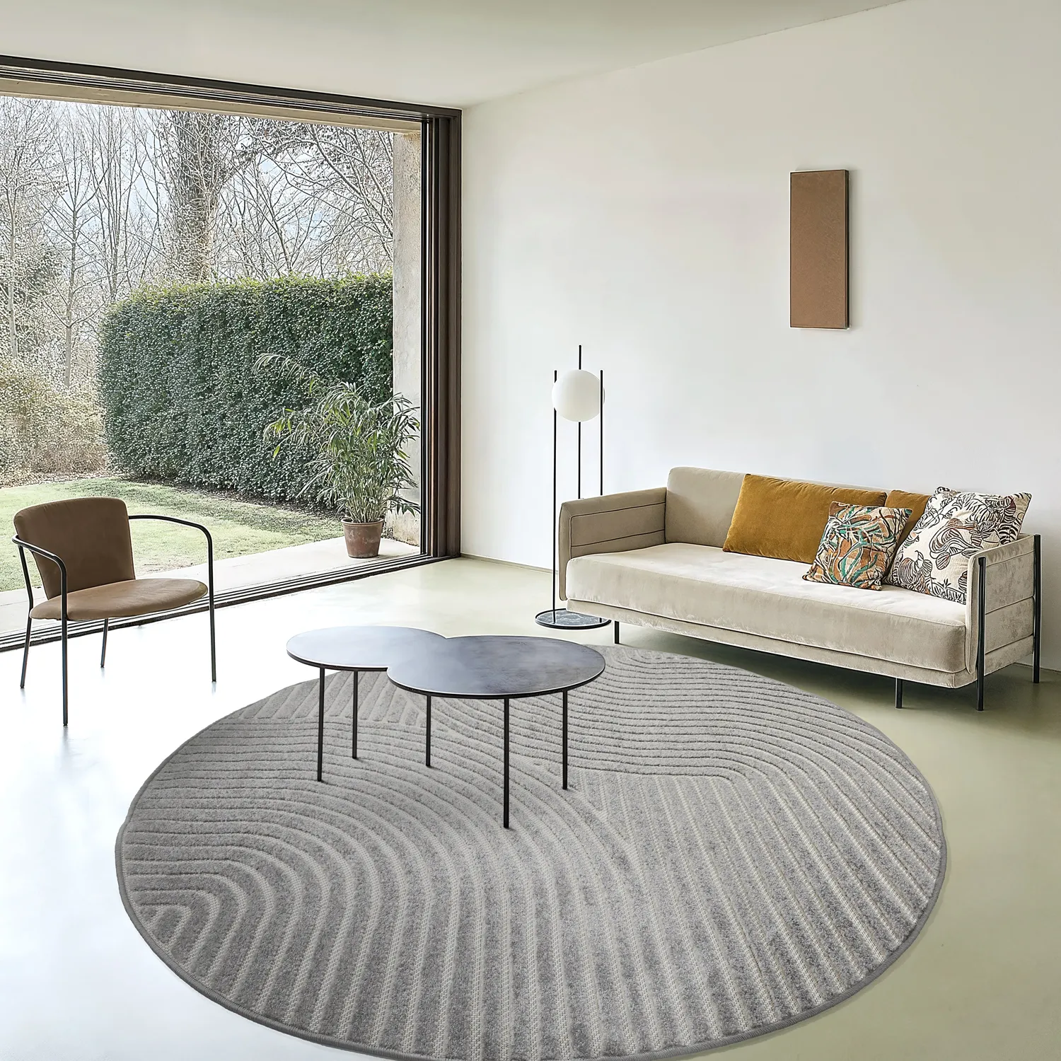 Okrągły dywan - Indoor/Outdoor Devon (szary)
