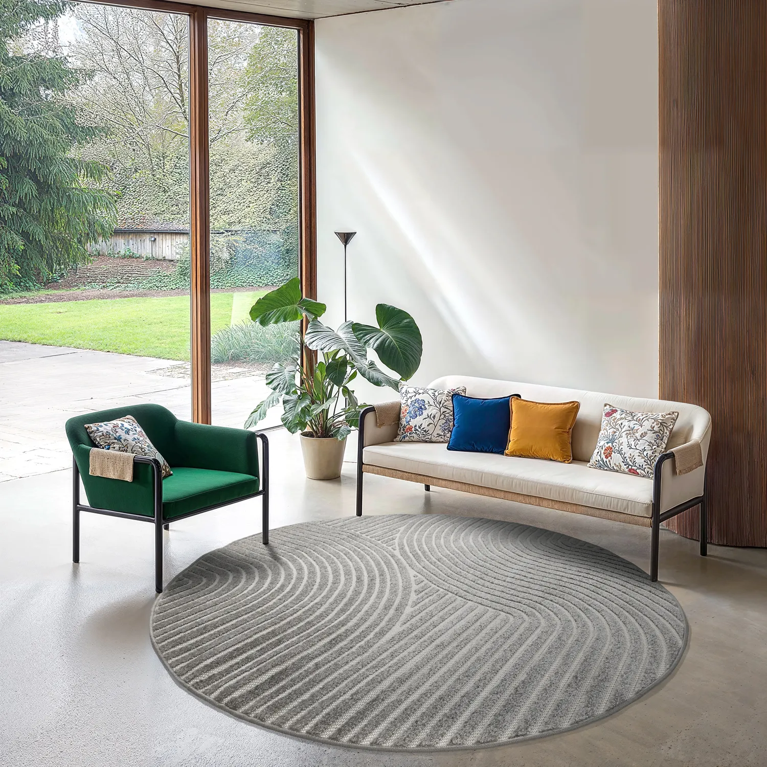 Okrągły dywan - Indoor/Outdoor Devon (szary)