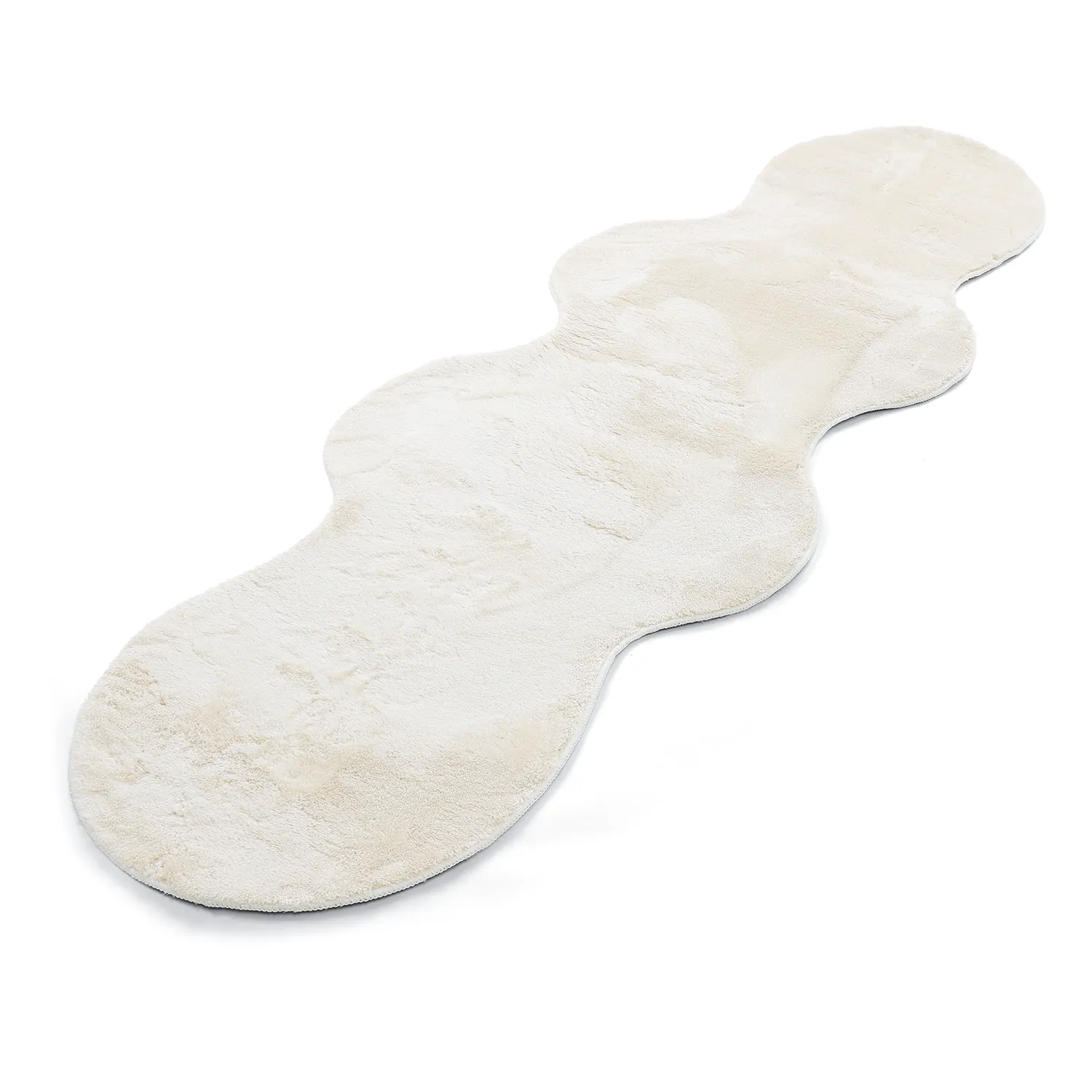 Falowany Dywan Chodnikowy - Aranga Super Soft Fur (beżowy)