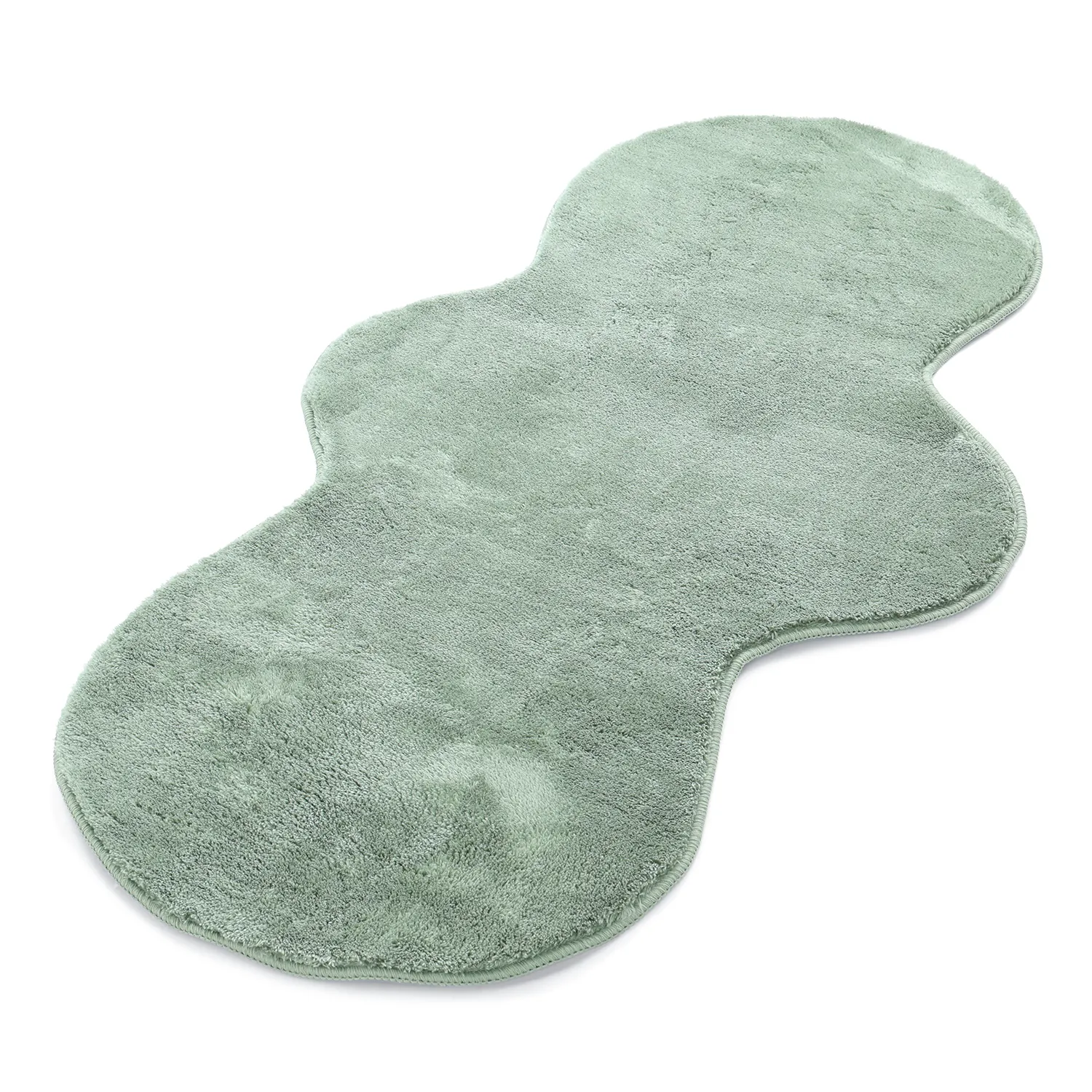 Falowany Dywan Chodnikowy - Aranga Super Soft Fur (zielony)
