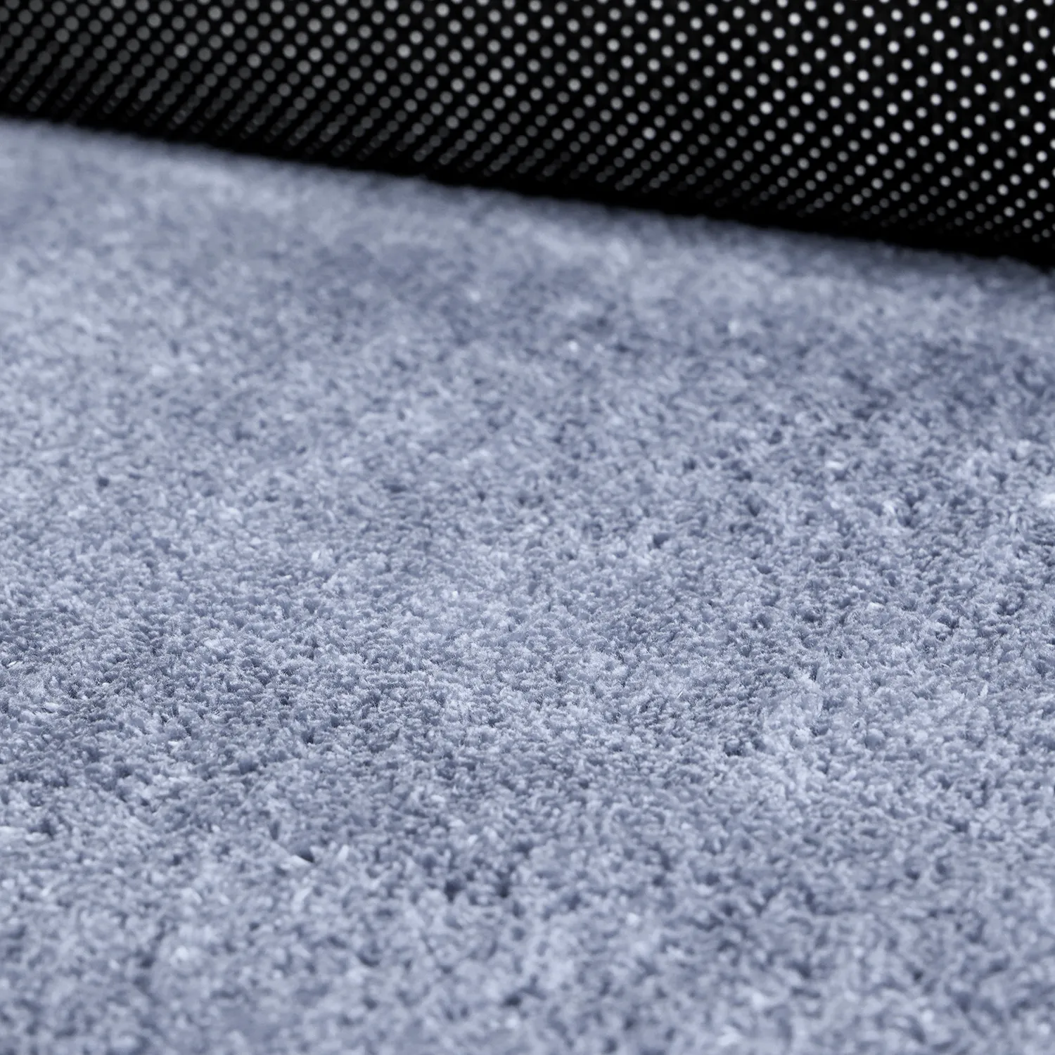 Falowany Dywan Chodnikowy - Aranga Super Soft Fur (stalowy niebieski)