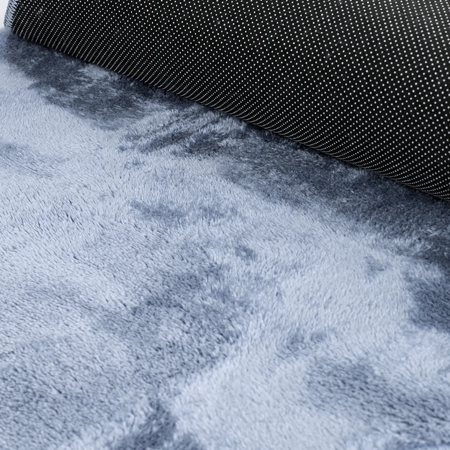 Falowany Dywan Chodnikowy - Aranga Super Soft Fur (stalowy niebieski)