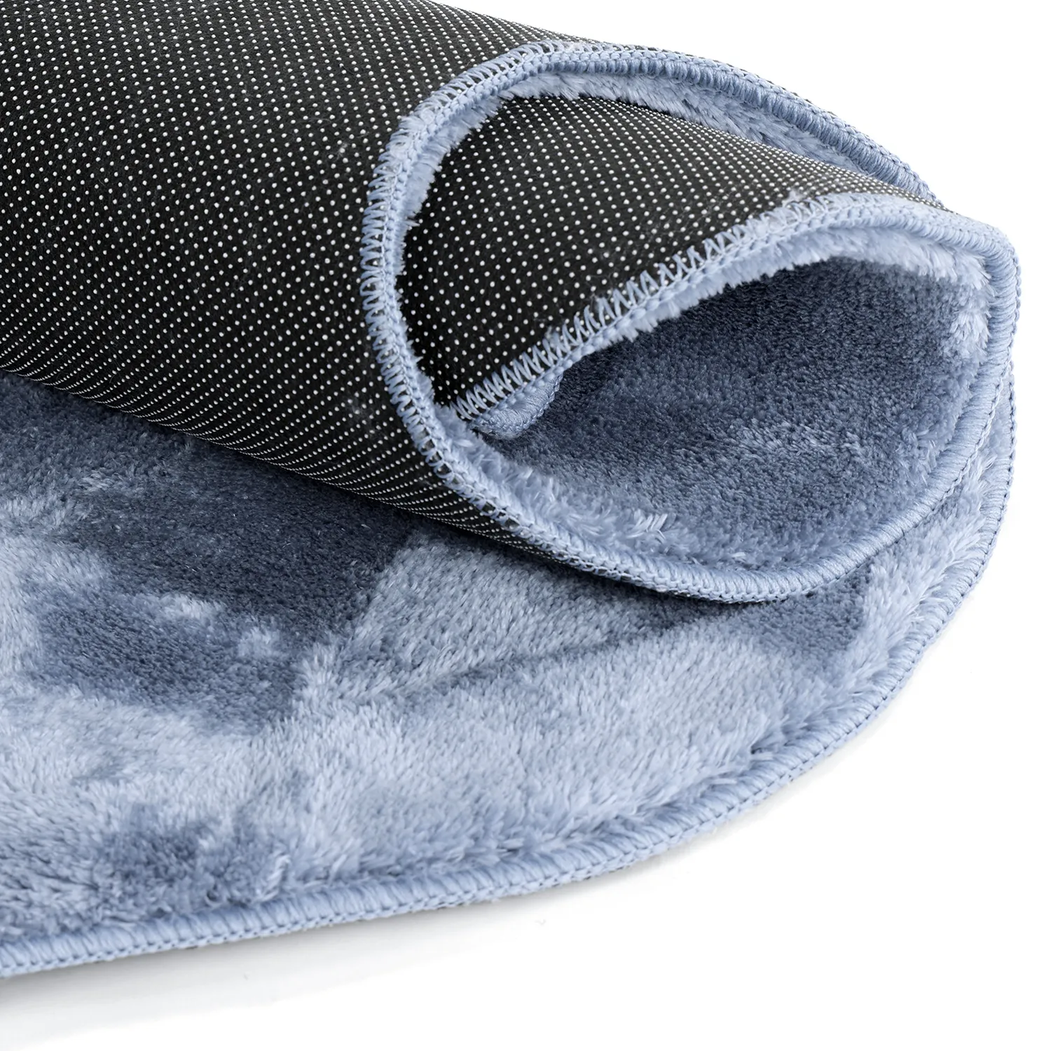 Falowany Dywan Chodnikowy - Aranga Super Soft Fur (stalowy niebieski)