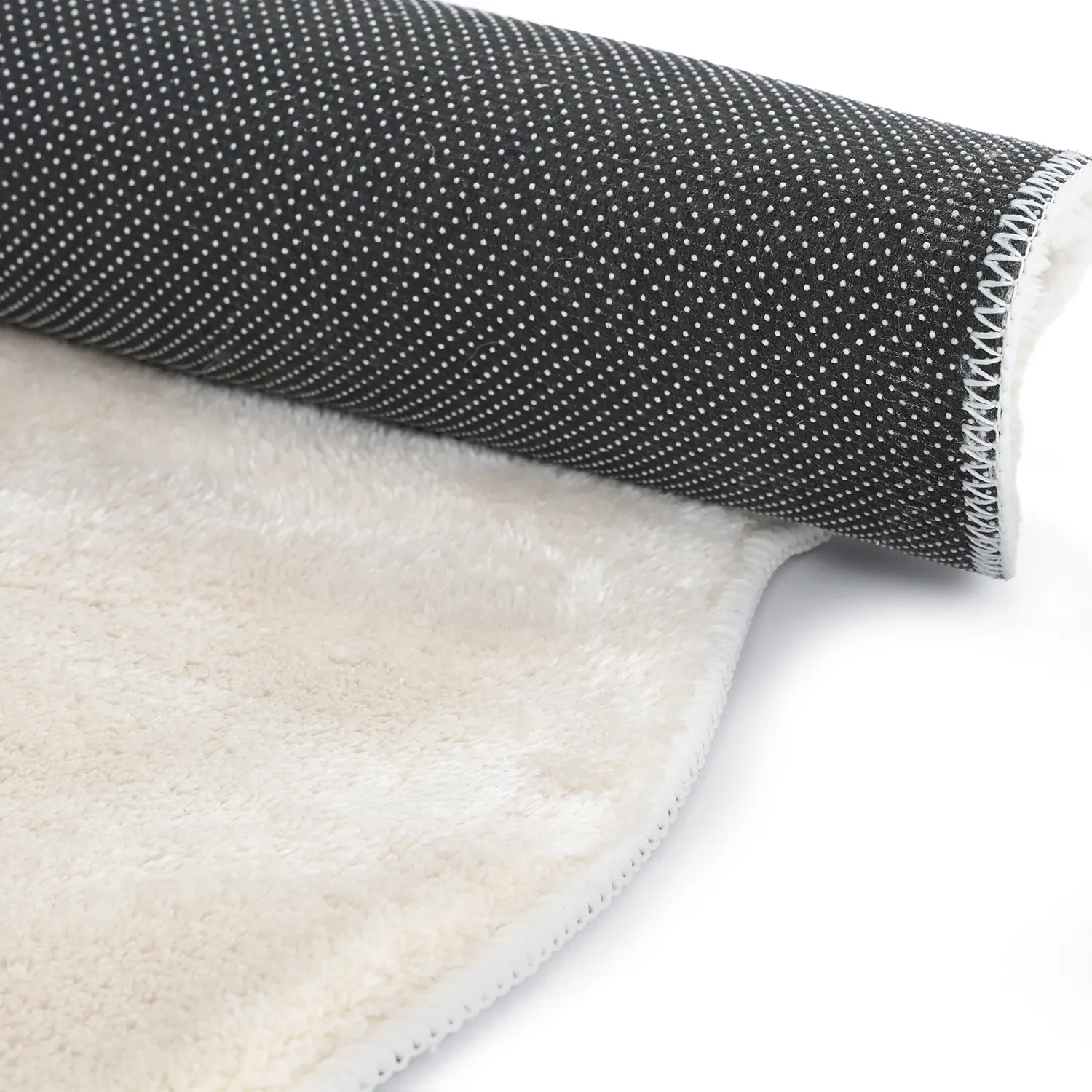 Okrągły Falowany Dywan - Aranga Super Soft Fur (beżowy)