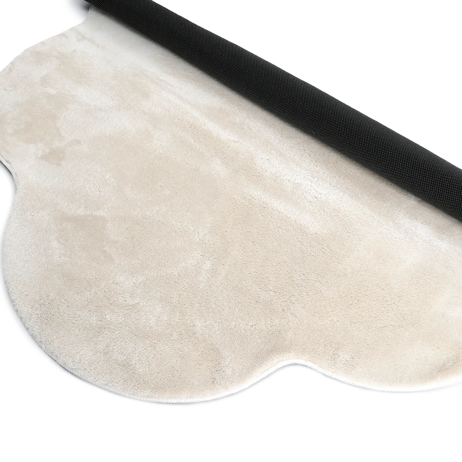 Okrągły Falowany Dywan - Aranga Super Soft Fur (beżowy)
