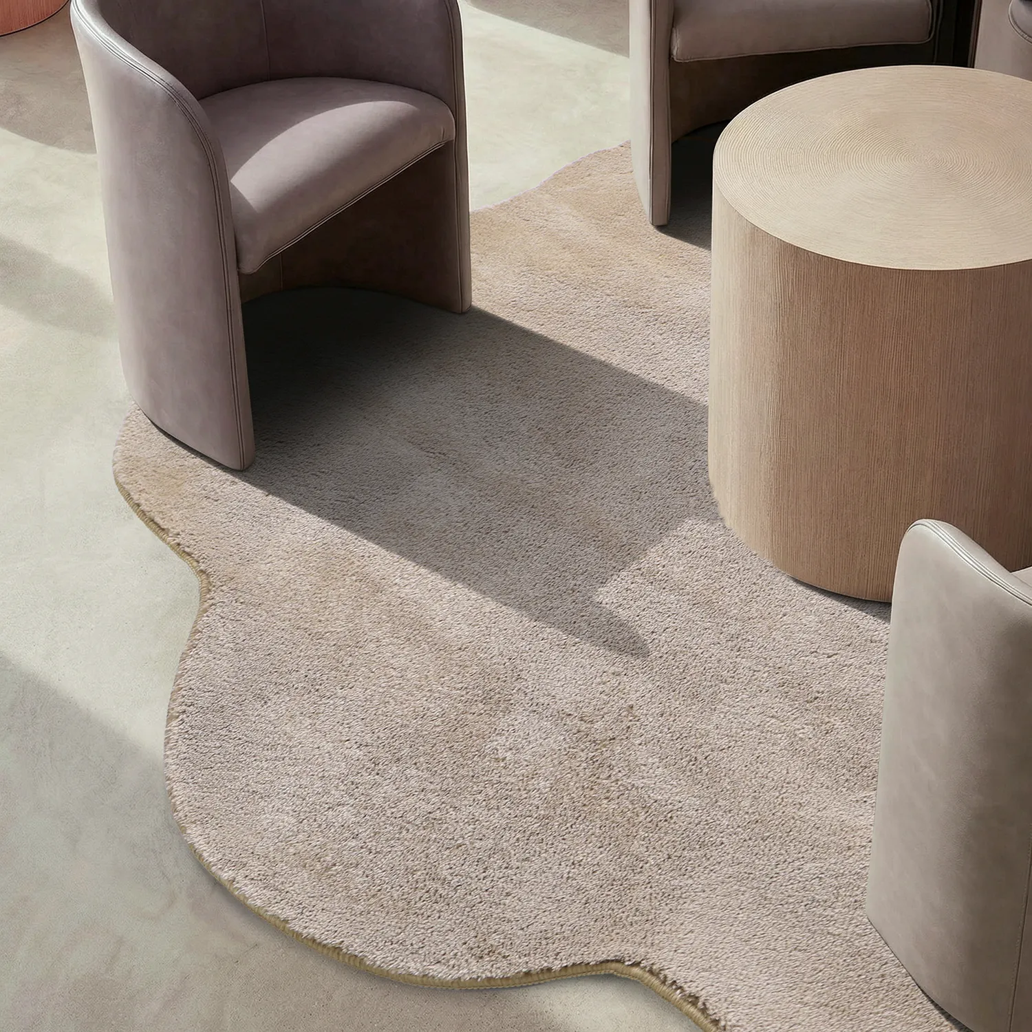 Okrągły Falowany Dywan - Aranga Super Soft Fur (brązowy)