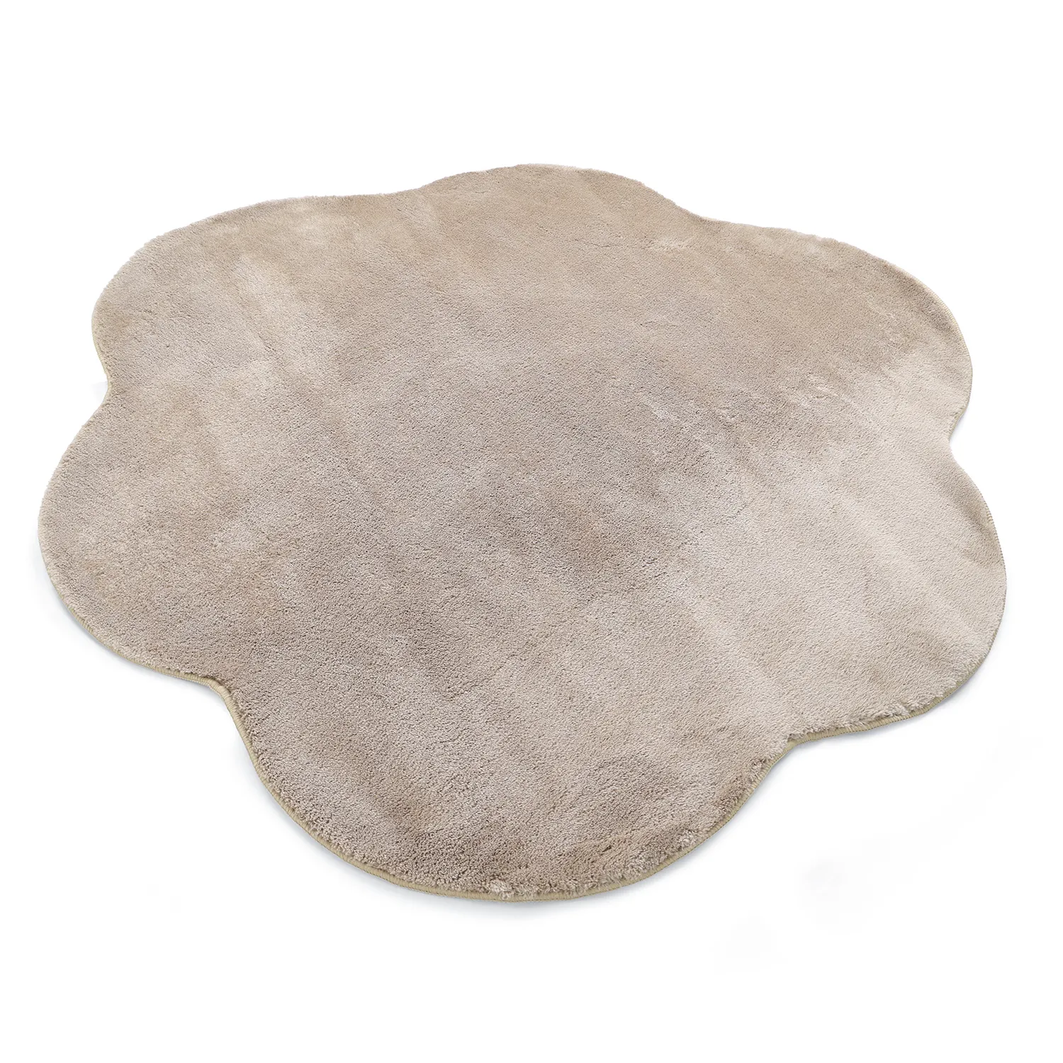 Okrągły Falowany Dywan - Aranga Super Soft Fur (brązowy)