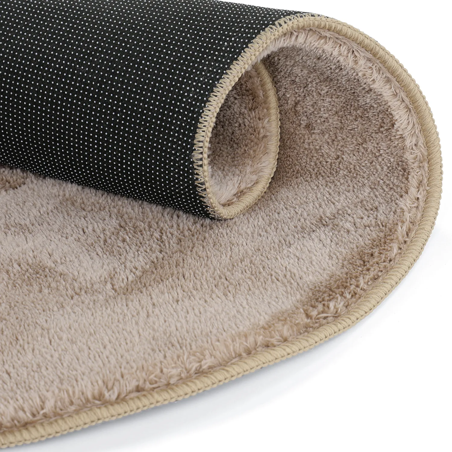Okrągły Falowany Dywan - Aranga Super Soft Fur (brązowy)