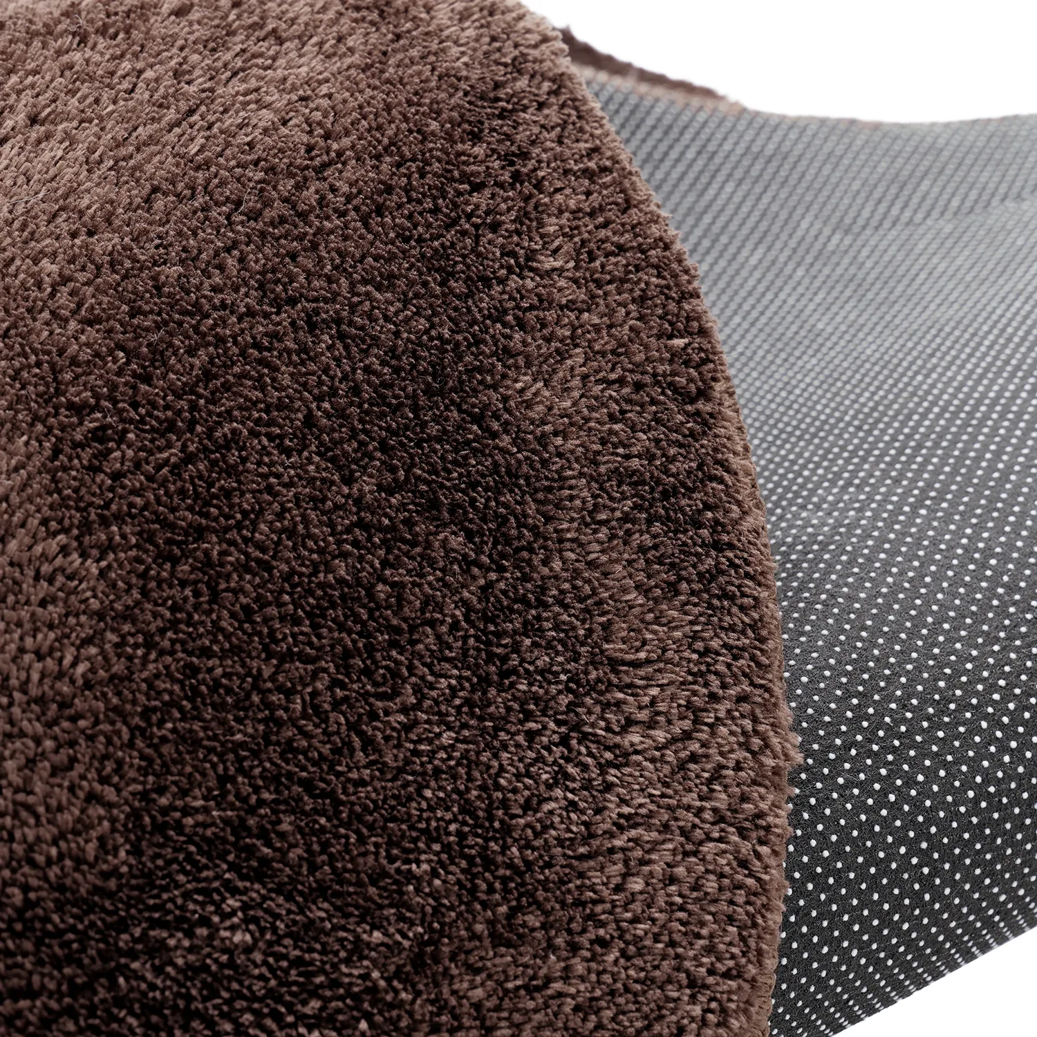 Okrągły Falowany Dywan - Aranga Super Soft Fur (ciemny brąz)