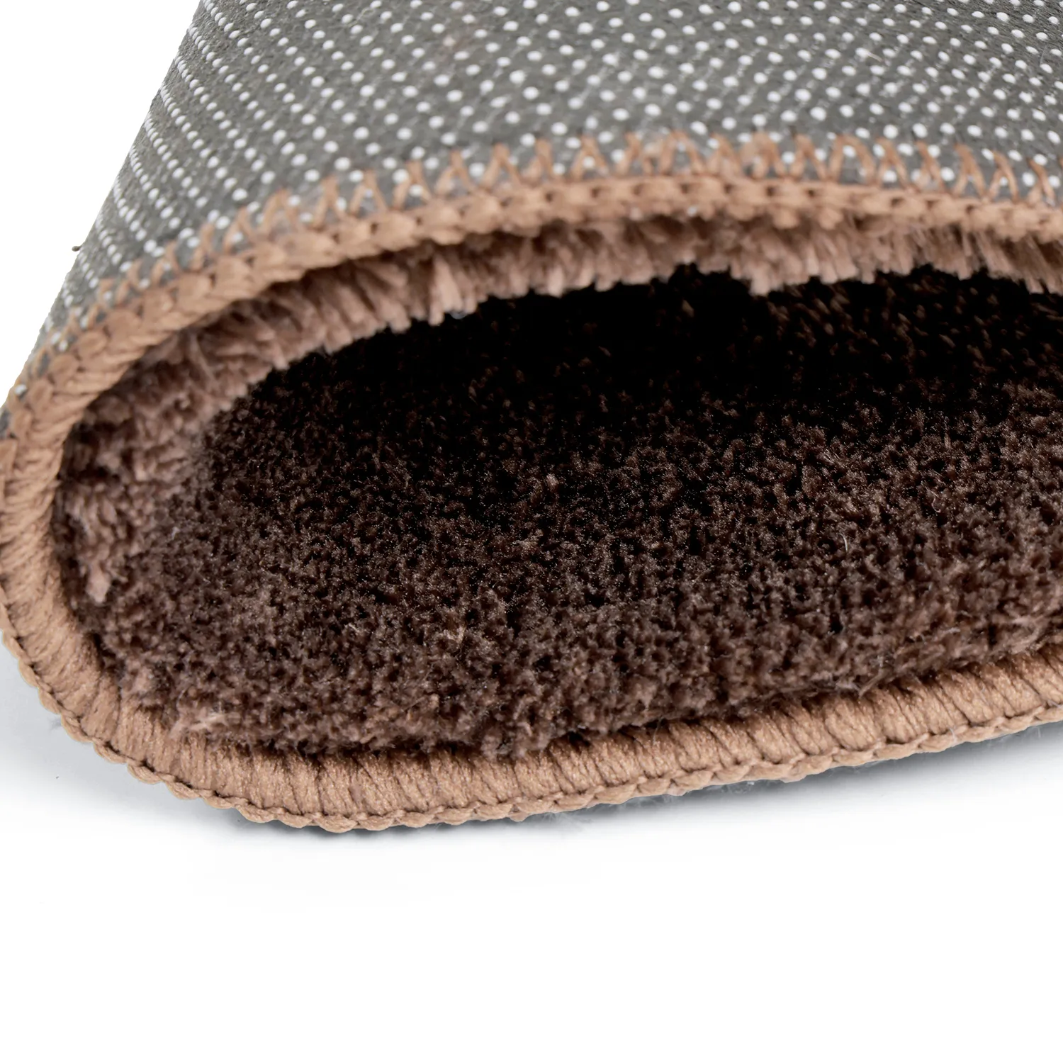 Okrągły Falowany Dywan - Aranga Super Soft Fur (ciemny brąz)