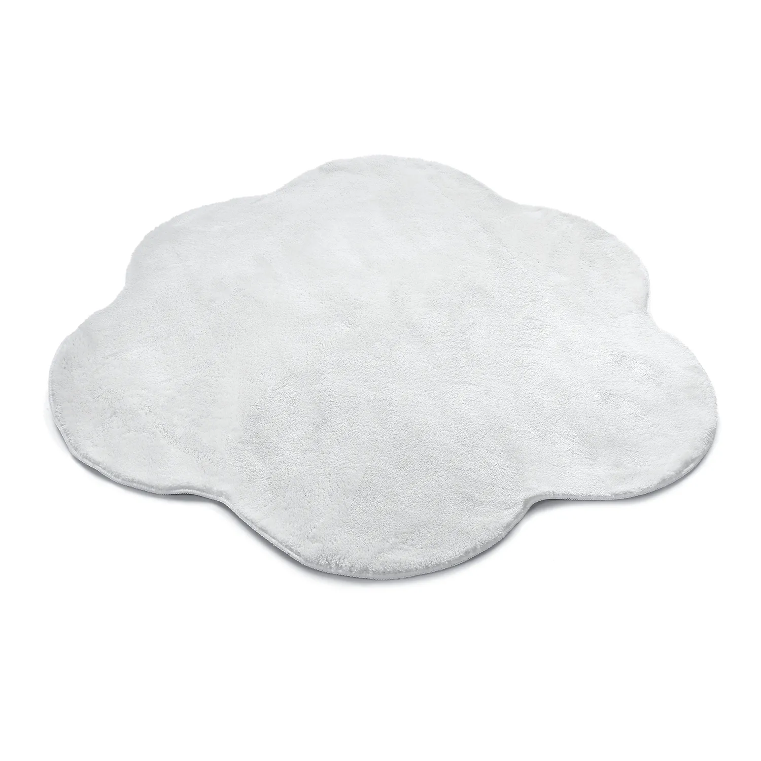 Okrągły Falowany Dywan - Aranga Super Soft Fur (biały)