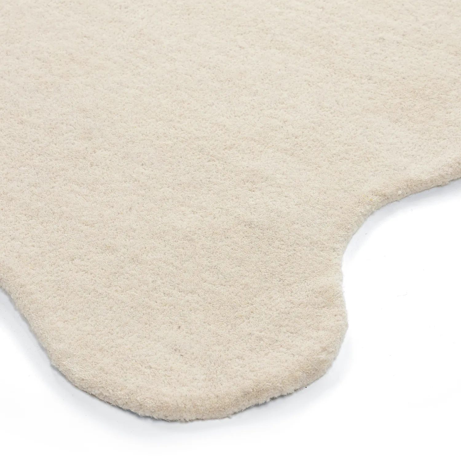 Falisty dywan wełniany - Diu Hand Tufted Wool Premium (krem)