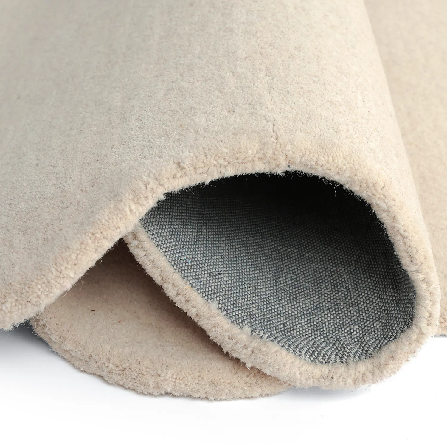 Falisty dywan wełniany - Diu Hand Tufted Wool Premium (krem)