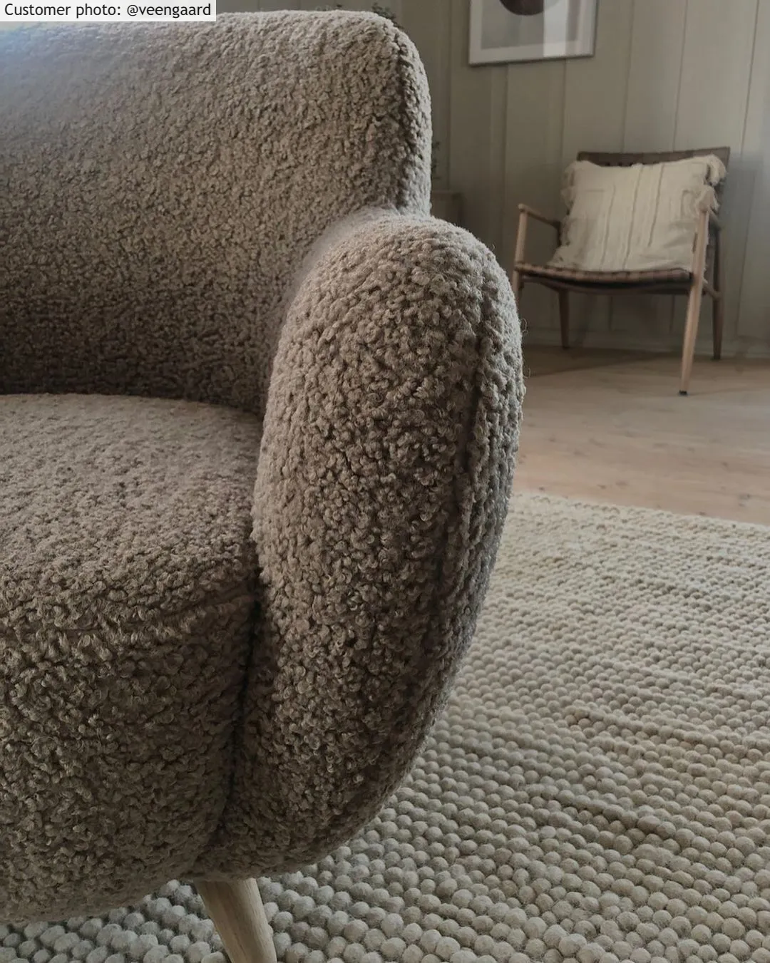Okrągły dywan - Avafors Wool Bubble (beżowy)