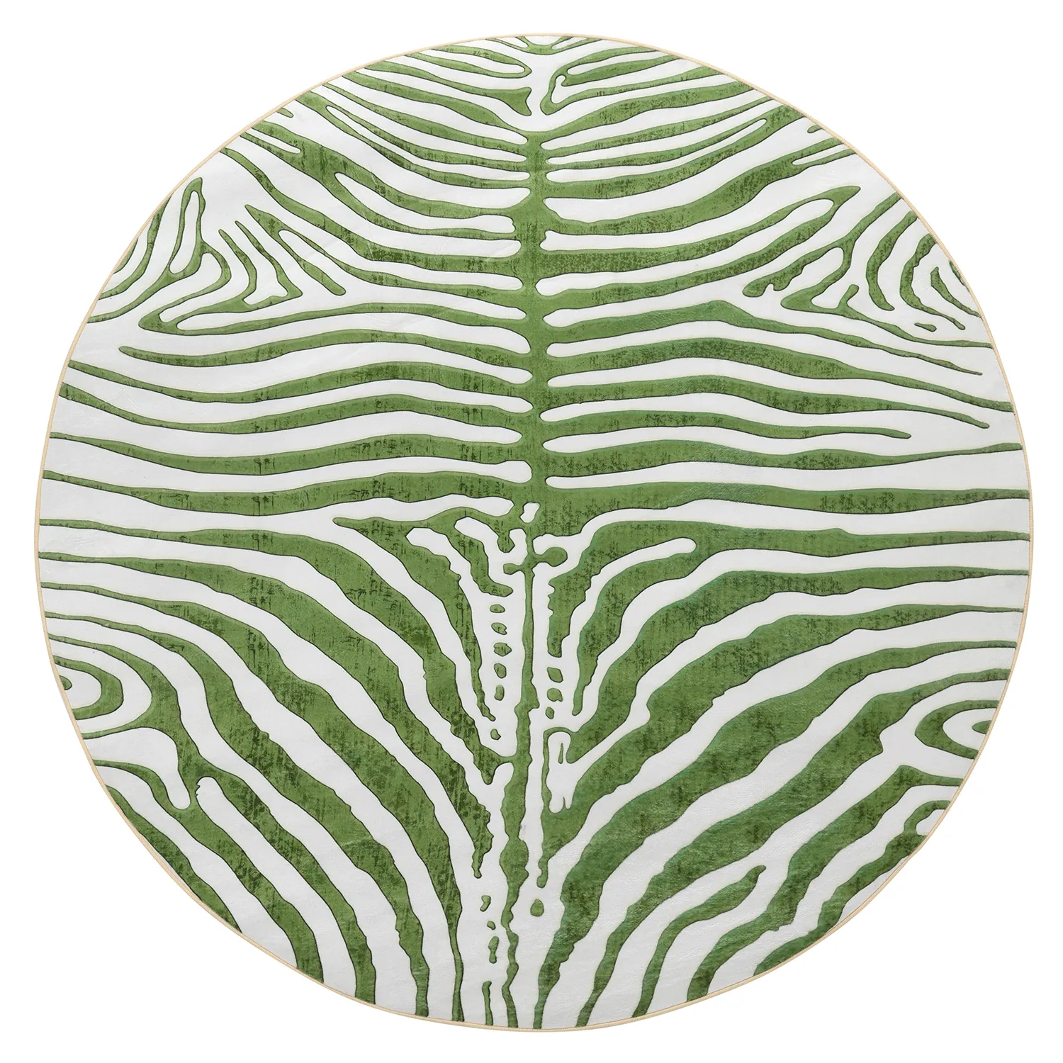 Okrągły dywan - Zebra (zielony)