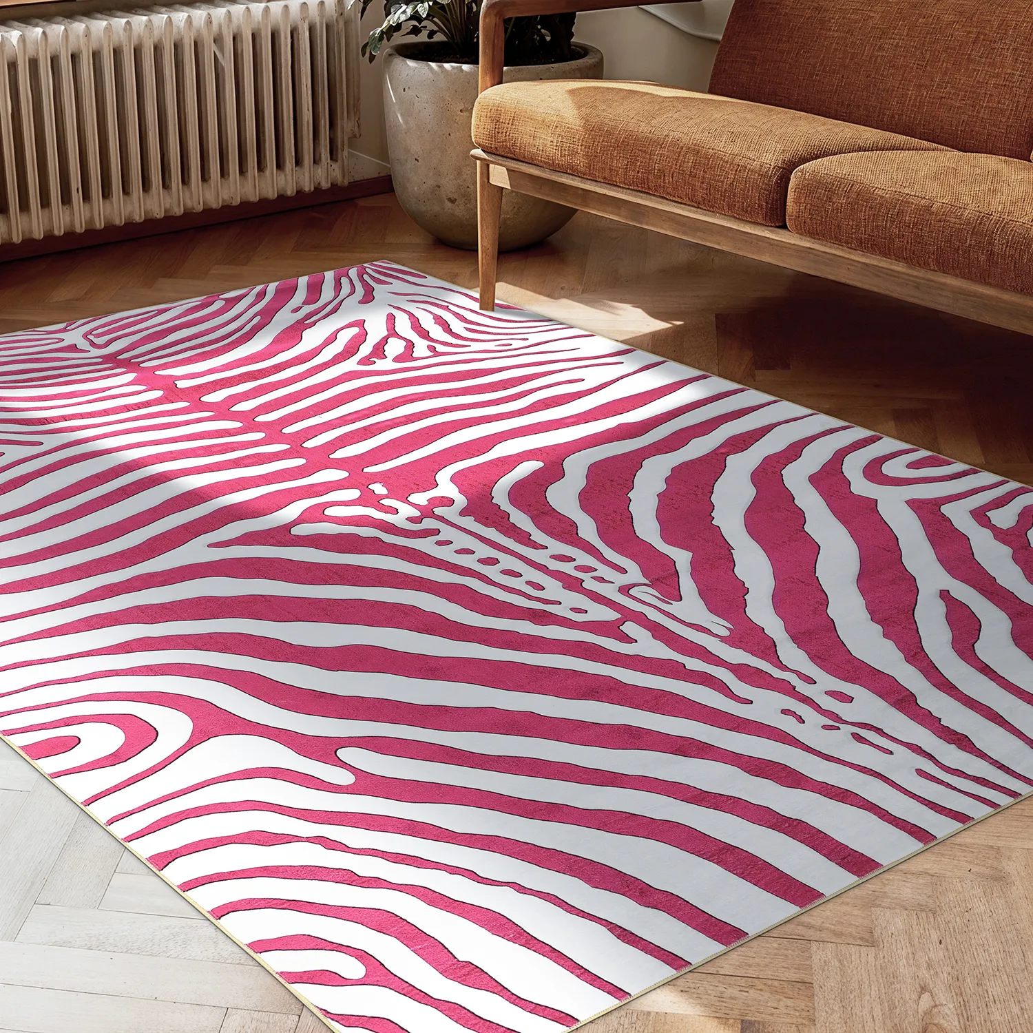 Dywan Wilton - Zebra (różowy)