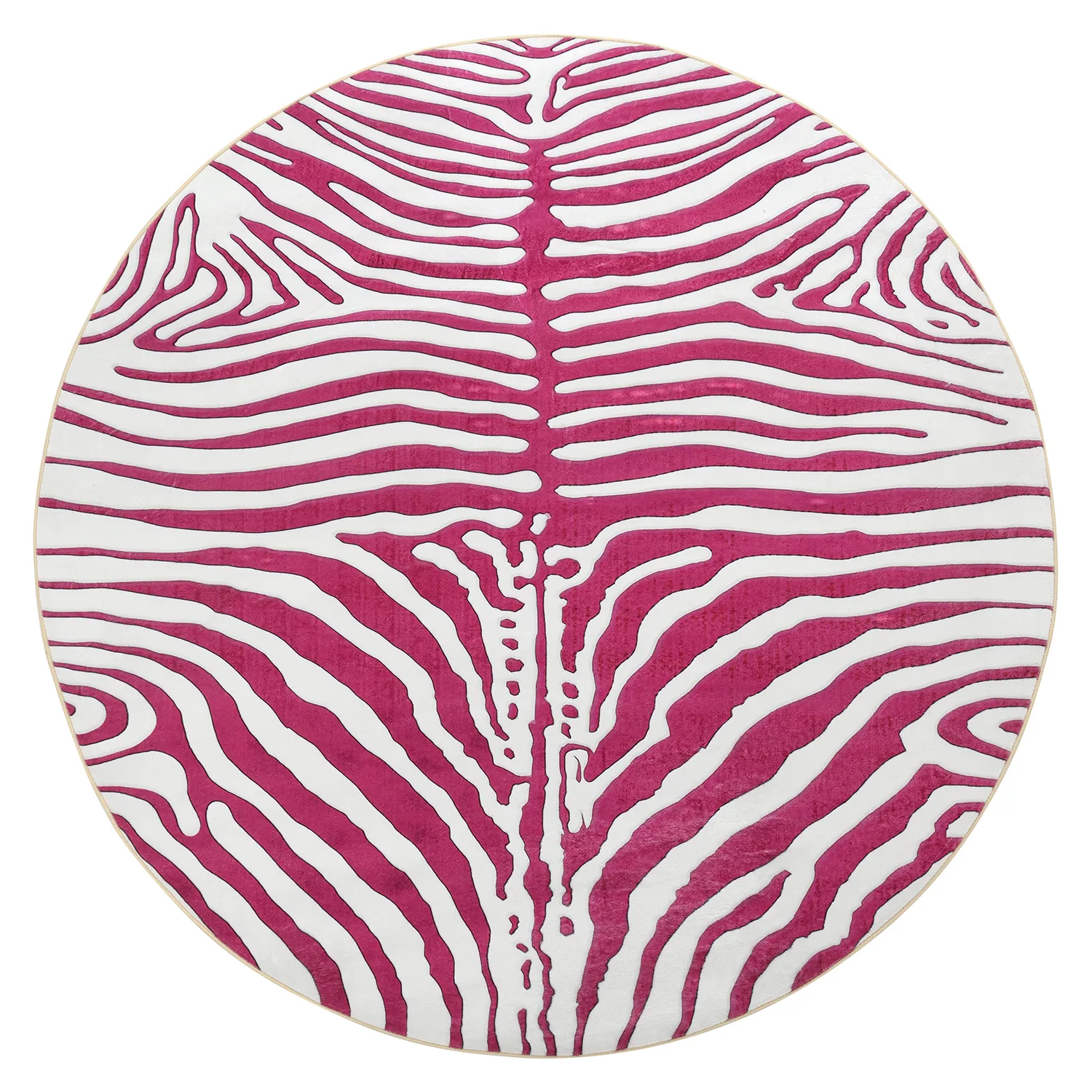 Okrągły dywan - Zebra (różowy)