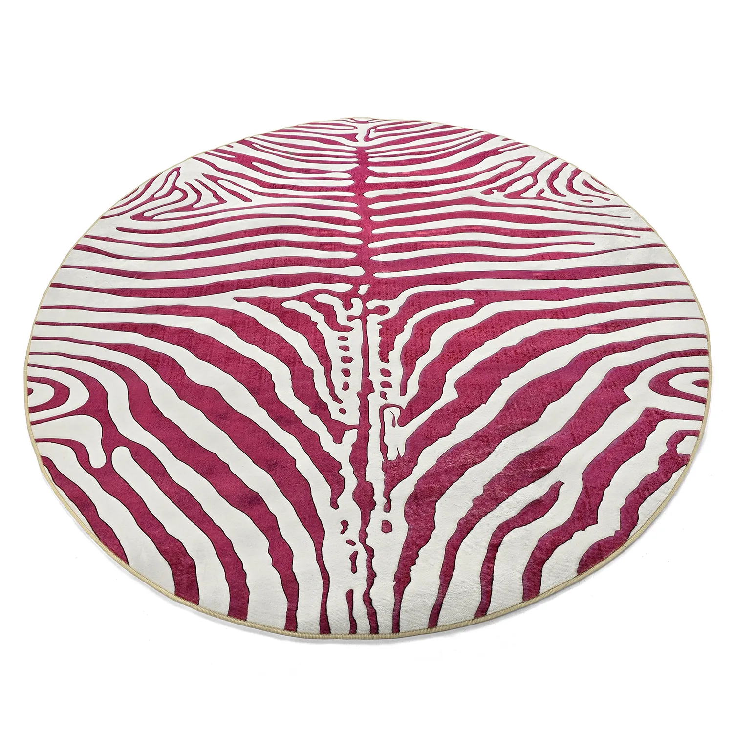 Okrągły dywan - Zebra (różowy)